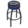 Holland Bar Stool Co. 25" 4" Kent State Cushion Seat, Blk Wrinkle Base Swivel Bar Stool