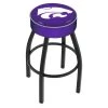 Holland Bar Stool Co. 30" 4" Kansas State Cushion Seat, Blk Wrinkle Base Swivel Bar Stool -Kitchen & Dining Furniture Sales Store Holland20Bar20Stool20Co L8B1KnsasS