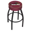 Holland Bar Stool Co. 30" Louisiana-Monroe Cushion Seat, Blk Wrinkle Base Swivel Bar Stool