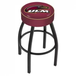 Holland Bar Stool Co. 30" Louisiana-Monroe Cushion Seat, Blk Wrinkle Base Swivel Bar Stool