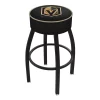 Holland Bar Stool Co. 30" Vegas Golden Knights Cushion Seat, Blk Wrnkl Base Swivel Bar Stool