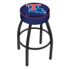 Holland Bar Stool Co. 25" 4" Louisiana Tech Cushion Seat, Blk Wrinkle Base Swivel Bar Stool