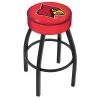 Holland Bar Stool Co. 25" 4" Louisville Cushion Seat, Blk Wrinkle Base Swivel Bar Stool -Kitchen & Dining Furniture Sales Store Holland20Bar20Stool20Co L8B1Lville