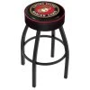 Holland Bar Stool Co. 30" 4" U.S. Marines Cushion Seat, Blk Wrinkle Base Swivel Bar Stool -Kitchen & Dining Furniture Sales Store Holland20Bar20Stool20Co L8B1Marine