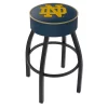 Holland Bar Stool Co. 30" 4" Notre Dame (ND) Cushion Seat, Blk Wrinkle Base Swivel Bar Stool