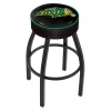 Holland Bar Stool Co. 30" North Dakota State Cushion Seat, Blk Wrinkle Base Swivel Bar Stool