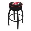Holland Bar Stool Co. 30" New Jersey Devils Cushion Seat, Blk Wrinkle Base Swivel Bar Stool -Kitchen & Dining Furniture Sales Store Holland20Bar20Stool20Co L8B1NJDevl