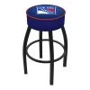 Holland Bar Stool Co. 25" New York Rangers Cushion Seat, Blk Wrinkle Base Swivel Bar Stool -Kitchen & Dining Furniture Sales Store Holland20Bar20Stool20Co L8B1NYRang