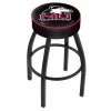 Holland Bar Stool Co. 30" Northern Illinois Cushion Seat, Blk Wrinkle Base Swivel Bar Stool