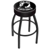 Holland Bar Stool Co. 25" 4" POW/MIA Cushion Seat, Blk Wrinkle Base Swivel Bar Stool