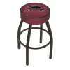 Holland Bar Stool Co. 30" Southern Illinois Cushion Seat, Blk Wrinkle Base Swivel Bar Stool