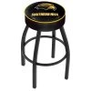 Holland Bar Stool Co. 25" 4" Southern Miss Cushion Seat, Blk Wrinkle Base Swivel Bar Stool