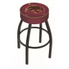 Holland Bar Stool Co. 30" 4" Texas State Cushion Seat, Blk Wrinkle Base Swivel Bar Stool