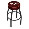 Holland Bar Stool Co. 25" 4" Virginia Tech Cushion Seat, Blk Wrinkle Base Swivel Bar Stool -Kitchen & Dining Furniture Sales Store Holland20Bar20Stool20Co L8B1VATech