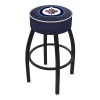 Holland Bar Stool Co. 30" 4" Winnipeg Jets Cushion Seat, Blk Wrinkle Base Swivel Bar Stool -Kitchen & Dining Furniture Sales Store Holland20Bar20Stool20Co L8B1WinJet