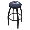 Holland Bar Stool Co. 30" Blk Wrinkle Colorado Avalanche Swivel Bar Stool, Accent Ring