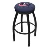 Holland Bar Stool Co. 30" Blk Wrinkle Columbus Blue Jackets Swivel Bar Stool, Accent Ring