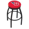 Holland Bar Stool Co. 30" Blk Wrinkle University of Dayton Swivel Bar Stool, Accent Ring