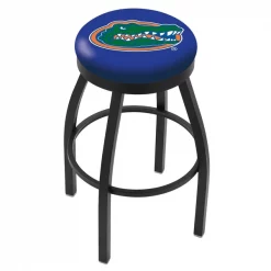 Holland Bar Stool Co. 30" Blk Wrinkle Florida Swivel Bar Stool, Accent Ring