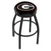 Holland Bar Stool Co. 30" Blk Wrinkle Georgia "G" Swivel Bar Stool, Accent Ring -Kitchen & Dining Furniture Sales Store Holland20Bar20Stool20Co L8B2BGA G