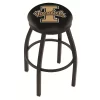 Holland Bar Stool Co. 30" Blk Wrinkle Idaho Swivel Bar Stool, Accent Ring