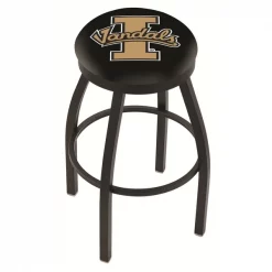 Holland Bar Stool Co. 30" Blk Wrinkle Idaho Swivel Bar Stool, Accent Ring