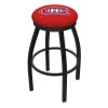 Holland Bar Stool Co. 30" Blk Wrinkle Montreal Canadiens Swivel Bar Stool, Accent Ring