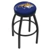 Holland Bar Stool Co. 25" Blk Wrinkle Montana State Swivel Bar Stool, Accent Ring