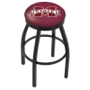 Holland Bar Stool Co. 25" Blk Wrinkle Mississippi State Swivel Bar Stool, Accent Ring -Kitchen & Dining Furniture Sales Store Holland20Bar20Stool20Co L8B2BMssStU