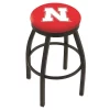 Holland Bar Stool Co. 30" Blk Wrinkle Nebraska Swivel Bar Stool, Accent Ring -Kitchen & Dining Furniture Sales Store Holland20Bar20Stool20Co L8B2BNebrUn