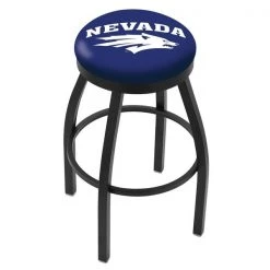 Holland Bar Stool Co. 30" Blk Wrinkle Nevada Swivel Bar Stool, Accent Ring