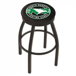Holland Bar Stool Co. 30" Blk Wrinkle North Dakota Swivel Bar Stool, Accent Ring