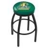 Holland Bar Stool Co. 30" Blk Wrinkle Northern Michigan Swivel Bar Stool, Accent Ring