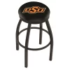 Holland Bar Stool Co. 30" Blk Wrinkle Oklahoma State Swivel Bar Stool, Accent Ring -Kitchen & Dining Furniture Sales Store Holland20Bar20Stool20Co L8B2BOKStUn
