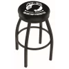 Holland Bar Stool Co. 25" Blk Wrinkle POW/MIA Swivel Bar Stool, Accent Ring