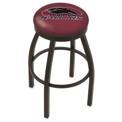 Holland Bar Stool Co. 25" Blk Wrinkle Southern Illinois Swivel Bar Stool, Accent Ring
