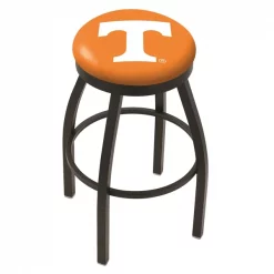 Holland Bar Stool Co. 30" Blk Wrinkle Tennessee Swivel Bar Stool, Accent Ring