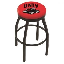 Holland Bar Stool Co. 25" Blk Wrinkle UNLV Swivel Bar Stool, Accent Ring