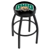 Holland Bar Stool Co. 30" Blk Wrinkle Ohio University Swivel Bar Stool, Accent Ring