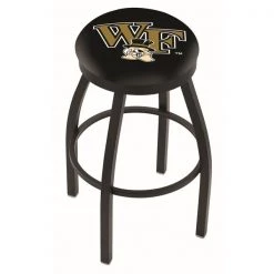 Holland Bar Stool Co. 30" Blk Wrinkle Wake Forest Swivel Bar Stool, Accent Ring