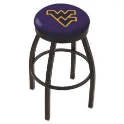 Holland Bar Stool Co. 30" Blk Wrinkle West Virginia Swivel Bar Stool, Accent Ring