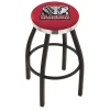 Holland Bar Stool Co. 25" Blk Wrinkle Alabama Swivel Bar Stool, Chrome Ring -Kitchen & Dining Furniture Sales Store Holland20Bar20Stool20Co L8B2CAL Ele