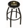 Holland Bar Stool Co. 30" Blk Wrinkle U.S. Army Swivel Bar Stool, Chrome Ring -Kitchen & Dining Furniture Sales Store Holland20Bar20Stool20Co L8B2CArmy 1