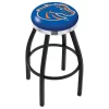 Holland Bar Stool Co. 25" Blk Wrinkle Boise State Swivel Bar Stool, Chrome Ring -Kitchen & Dining Furniture Sales Store Holland20Bar20Stool20Co L8B2CBoiseS