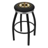 Holland Bar Stool Co. 30" Blk Wrinkle Boston Bruins Swivel Bar Stool, Chrome Ring -Kitchen & Dining Furniture Sales Store Holland20Bar20Stool20Co L8B2CBosBru 1