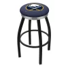 Holland Bar Stool Co. 25" Blk Wrinkle Buffalo Sabres Swivel Bar Stool, Chrome Ring -Kitchen & Dining Furniture Sales Store Holland20Bar20Stool20Co L8B2CBufSab