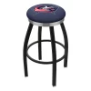 Holland Bar Stool Co. 30" Blk Wrinkle Columbus Blue Jackets Swivel Bar Stool, Chrome Ring -Kitchen & Dining Furniture Sales Store Holland20Bar20Stool20Co L8B2CColBlu