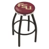 Holland Bar Stool Co. 25" Blk Wrinkle Florida State Script Swivel Bar Stool, Chrome Ring -Kitchen & Dining Furniture Sales Store Holland20Bar20Stool20Co L8B2CFSU FS