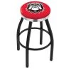 Holland Bar Stool Co. 30" Blk Wrinkle Georgia "Bulldog" Swivel Bar Stool, Chrome Ring -Kitchen & Dining Furniture Sales Store Holland20Bar20Stool20Co L8B2CGA Dog