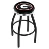 Holland Bar Stool Co. 30" Blk Wrinkle Georgia "G" Swivel Bar Stool, Chrome Ring -Kitchen & Dining Furniture Sales Store Holland20Bar20Stool20Co L8B2CGA G